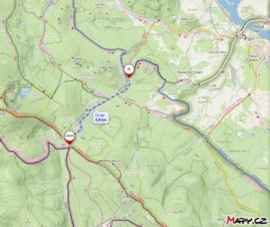 Mapka uzavírky na Rakouské cestě u Nové Pece platí od 17.3. - 30.6.2025