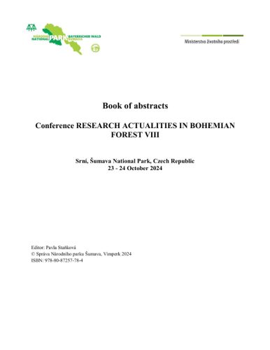 Obálka Sborniku abstraktů z VIII. vědecké konference v Srní 2024